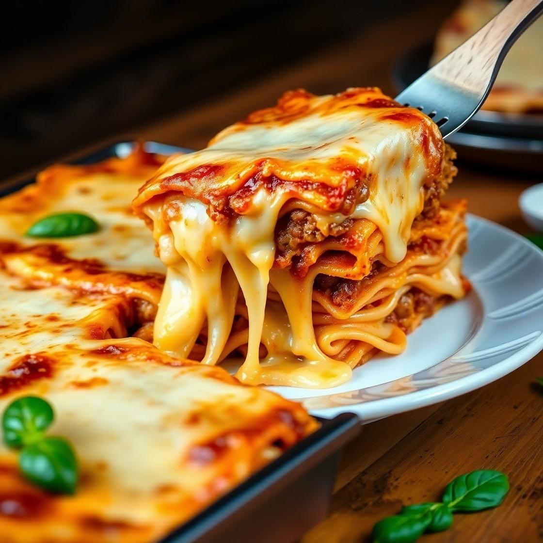 Lasanha artesanal servida como refeição personalizada feita em casa por um personal chef